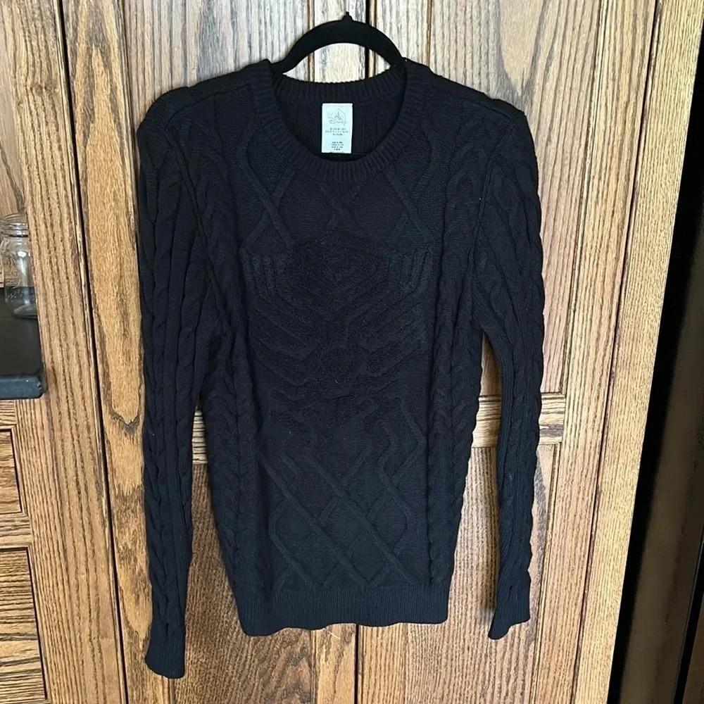 Disney Parks x Marvel Avengers Black Panther Cable Knit Sweater | Size S - Picture 6 of 9